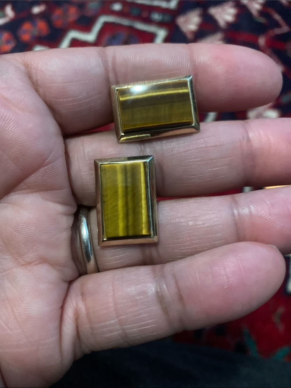 Vintage Tigers Eye Cuff Links